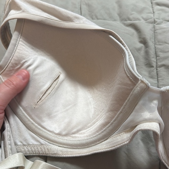 Thirdlove 24/7 Cream Cotton Plunge Bra 38C - Picture 4 of 4